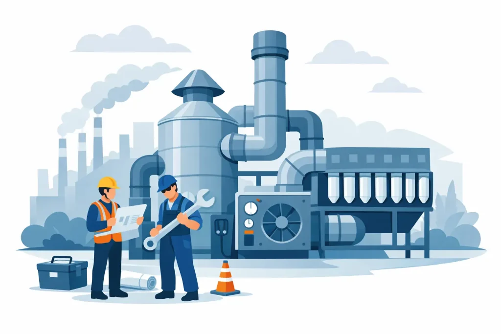 Industrial Emission Control System Installation