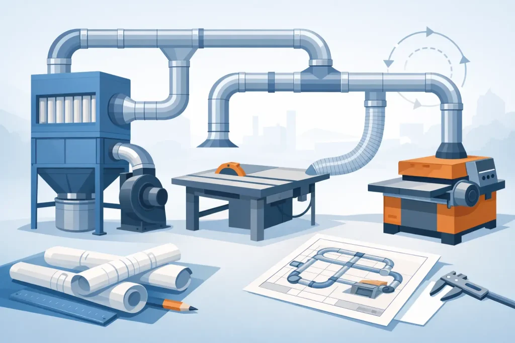 How to Plan Dust Collector Ducting Layout