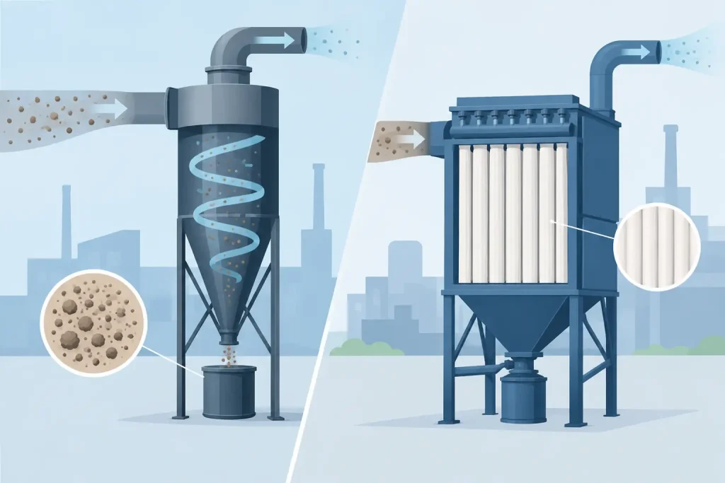 Cyclone Versus Bag Filter for Industrial Dust Control